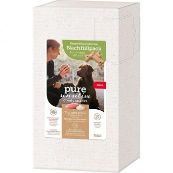 MERA pure sensitive Goody snacks para perros - Pack de relleno pavo y arroz 500 g