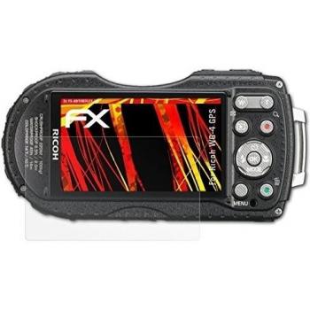atFoliX Película Protectora Compatible con Ricoh WG-4 GPS Lámina Protectora de Pantalla, antirreflejos y amortiguadores FX Protector Película