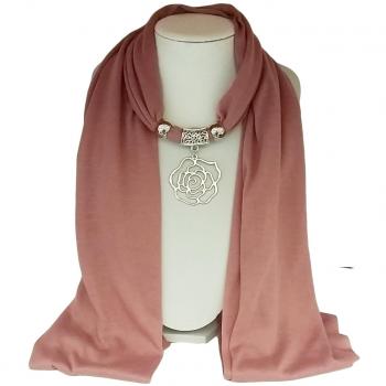 La Loria bufanda de las mujeres Rose pañuelo de moda con el colgante de la bufanda - zarzamora pastel