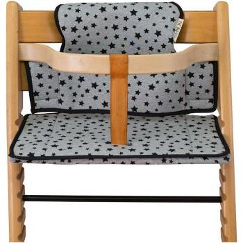 Cojín Jyoko para Trona Stokke Tripp Trapp, adaptable a cada etapa, color Black Star