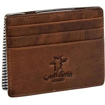 Gusti Cuero Studio Emanuel Portatarjetas de Cuero Auténtico Pinza para Billetes Clip Cartera de Piel Vintage Identificación 2A124-33-8