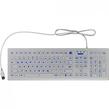 Teclado Industrial USB Desinfectable KeySonic Blanco QWERTZ