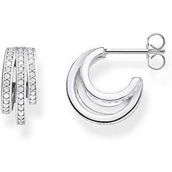 Pendientes de aro anillas de plata 925 con circonitas Thomas Sabo CR652-051-14