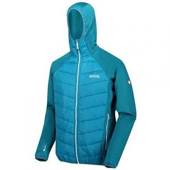Regatta Andreson IV-Chaqueta Acolchada Híbrida con Capucha, Tejido Ligero Y Elástico Repelente Al Agua Y con Aislamiento Baffled/Quilted Jackets, Hombre, Gulfstream/Olympic Teal, M