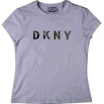 DKNY - Camiseta de Manga Corta para niño con Logotipo metálico Blanco 146 cm-152 cm