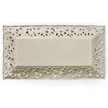 Excelsa White Home - Plato de cerámica rectangular