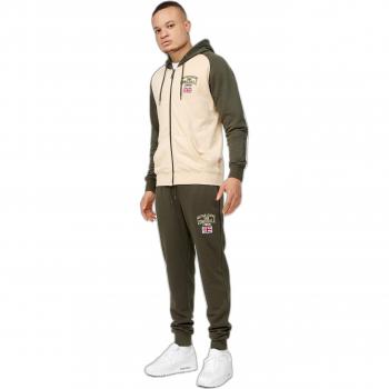 Slim-Fit Olive/Beige Tracksuit by Lonsdale Stretton