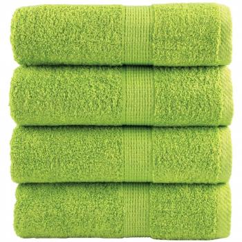 vidaXL Premium Soap Towels SOLUND 4 pcs Apple Green 30x30 cm 600 gsm