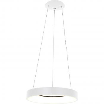 Lámpara colgante LED Ringlede Steinhauer, Ø 48 cm, color blanco, material metal, potencia integrada de 2695W