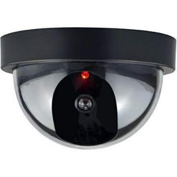 Cámara Domo Falsa con LED Intermitente para Videovigilancia en Techo