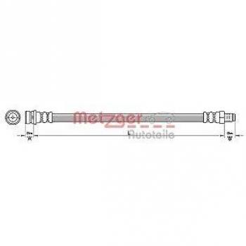 Latiguillo de Freno Flexible METZGER 4110368 para Citroen Berlingo, Volvo C30, C70, S40 y V50