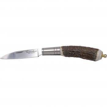Navaja Gallega Tramuntana Knives TK-412 - Fabricación Española - Mango de Cuerno de Ciervo - Hoja de Acero Inoxidable 420 - 8.0 cm
