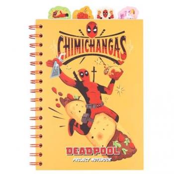 Libreta A5 Punteada con Separadores Marvel Deadpool - Cuaderno de 160 Páginas y Tapa Blanda
