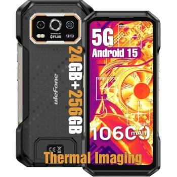 Smartphone Ulefone Armor 27T Pro Plus 5G Rugged 12GB RAM 256GB Negro Batería 10600mAh Cámara Térmica FLIR