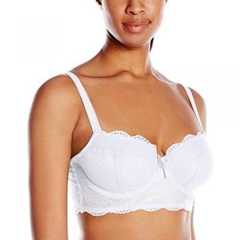 Freya Fancies Underwire Longline Bra - White - Size 28FF