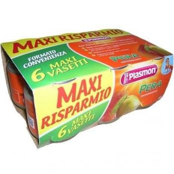 Puré de Pera Plasmon 6x104g 100% Natural con Vitamina C