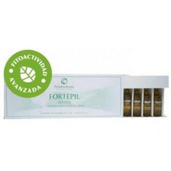 Tratamiento Tópico Anticaída Pirinherbsan FORTEPIL 10 Ampollas - Fortalece el cabello, previene la caída, contiene ingredientes naturales, fácil aplicación en ampollas