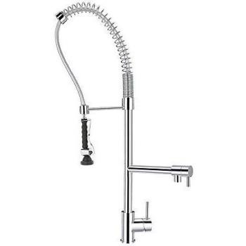 Clever 96365 Grifo de Cocina Monomando Horizontal 750, 2 Salidas, Cromado