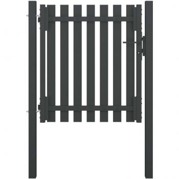 Puerta de valla de acero antracita 1x1,25 m vidaXL