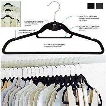 Perchas ultrafinas de terciopelo | Pack de 35 unidades