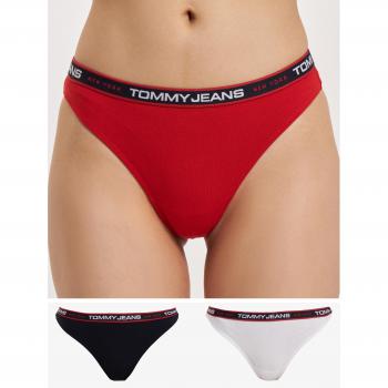 Pack de 3 tangas Tommy Jeans para mujer en rojo, blanco y marino