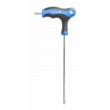 Llave Torx tipo T Högert Technik HT1W876 - 45 mm de diámetro, llave de seguridad Torx I, mango en T, llave hexagonal interior de acero S2, resistente a la deformación