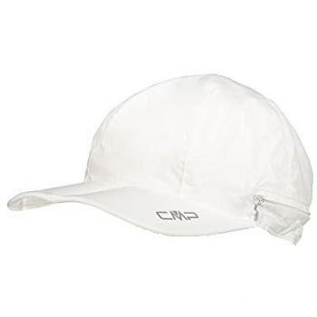 Gorra CMP Safari-Style blanca con diseño safari, protección UV, ajuste trasero, material transpirable y ligero