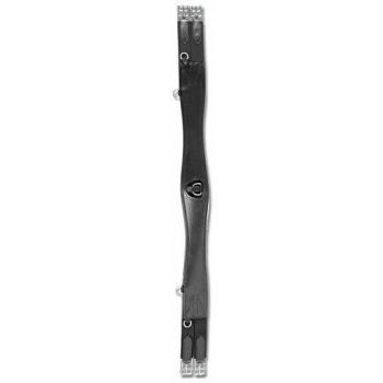 Cinturón de Silla de Montar de Cuero con Elasticidad Negro 130 cm