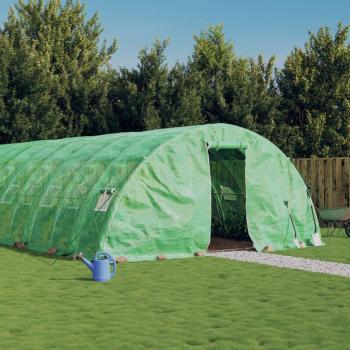 Invernadero con marco de acero verde 50 m² 10x5x2,3 M vidaXL