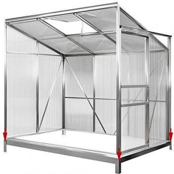 Base para invernadero de acero galvanizado 190x122x12cm - Estructura estable y sólida
