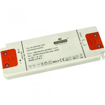 Alimentador Transformador Slim 12V 100W 8,33A 17mm para Tiras LED