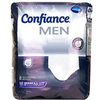 Pantalones Absorbentes para Hombre Confiance - Nivel de Absorción 6G - Talla M - Paquete de 8 Unidades
