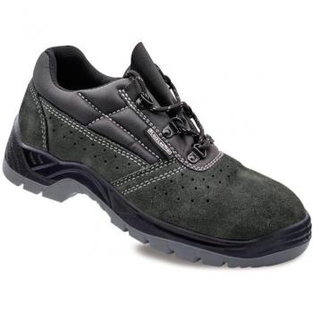 Zapatos de Seguridad Piel Serraje Perforada Gris S1P SRC Talla 35 Blackleather