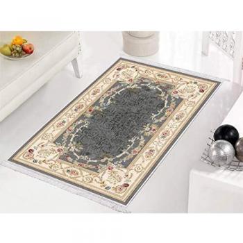 Homemania HALI-14450 - Alfombra Estampada con diseño de Flores y Ojos