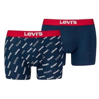 Bóxer de Hombre Levi's Orgánico con Logo - Pack de 2 Unidades Azul / Blanco / Rojo Talla L