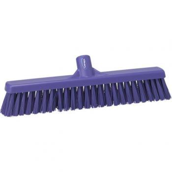 Escoba de Suelo Vikan 3199 - 610mm con Fibras Blandas Moradas