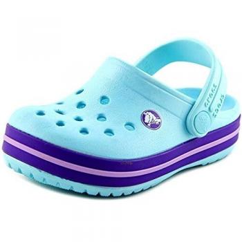 Crocs - Zuecos unisex para niños, talla 10, color blanco