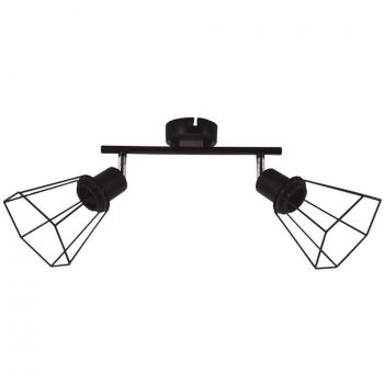 Gsc Evolution Foco de Techo Doble Lineal Serie Bhani E27 Negro