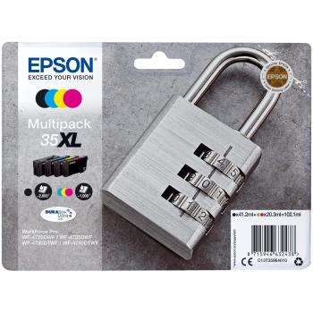 Epson 35XL DURABrite Ultra Ink Multipack Original de Alta Capacidad (Negro/Cian/Amarillo/Magenta) C13T35964010