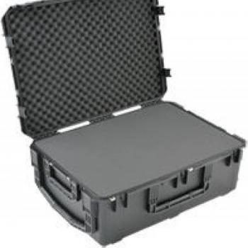 SKB iSeries 3424-12 Watertight Utility Case with Cubed Foam, Injection Molded, Dust Proof, Black, Dimensions: 34.50in x 24.50in x 12.75in, Includes Wheels
