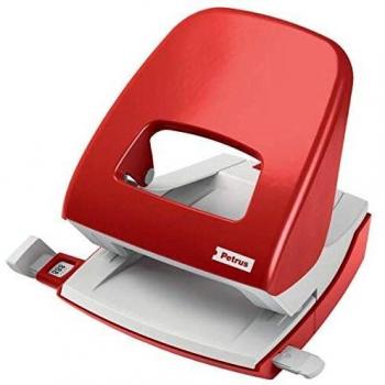 PETRUS 623353 - Taladro de oficina 2 agujeros modelo 62 color rojo