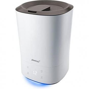 Humidificador Steba LB8 Blanco/Negro - Capacidad de 5.5 Litros, Área Máxima: 25 m², 3 Niveles y Temporizador de 12 Horas