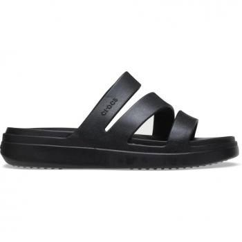 Crocs Women's Black Getaway Strappy Sandal - Size UK 3 (W5) - Female