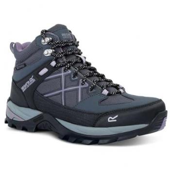 Regatta Women's Waterproof Hiking Boots Samaris III - Silver Grey/Purple Sage, Size UK 5