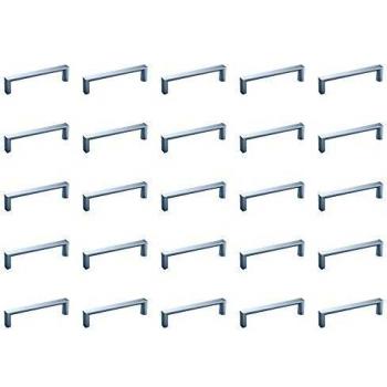 Emuca 9160425 Tirador para mueble,96mm,plástico ABS,Gris metalizado,Lote de 25