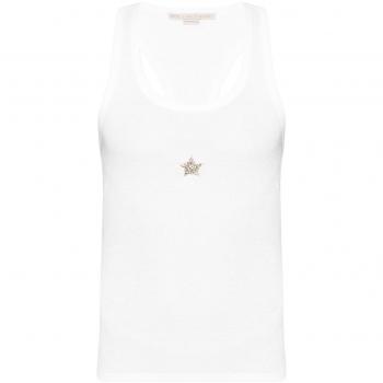 Stella McCartney Women's Mini Star Tank Top, White, Size Large
