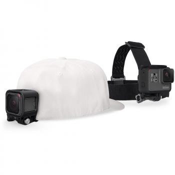 GoPro Headstrap + QuickClip - Pack de Accesorios para Cámara GoPro Hero, Color Negro