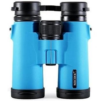 NOCOEX® 8x42 HD Prismáticos - Telescopio militar para la caza y el recorrido - Tamaño compacto plegable - arriba claro grande Vision - azul de cielo