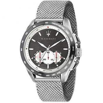 Men's Watch, Traguardo Collection, Quartz Movement, with Chronograph, Equipped with a Stainless Steel Milanese mesh Band Bracelet - R8873612008