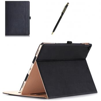 Procase funda para ipad pro 129 20172015 carcasa folio de cuero con soporte multiple angulo para ipad pro 129z 1 2 generacion activacionsuspension automatica portalapiz elastico negro